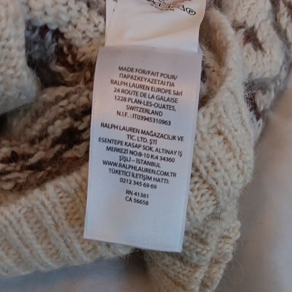 Polo Ralph Lauren Cream Aztec Southwest Style Womens wool blend Cardigan Sweater - Picture 3 of 10